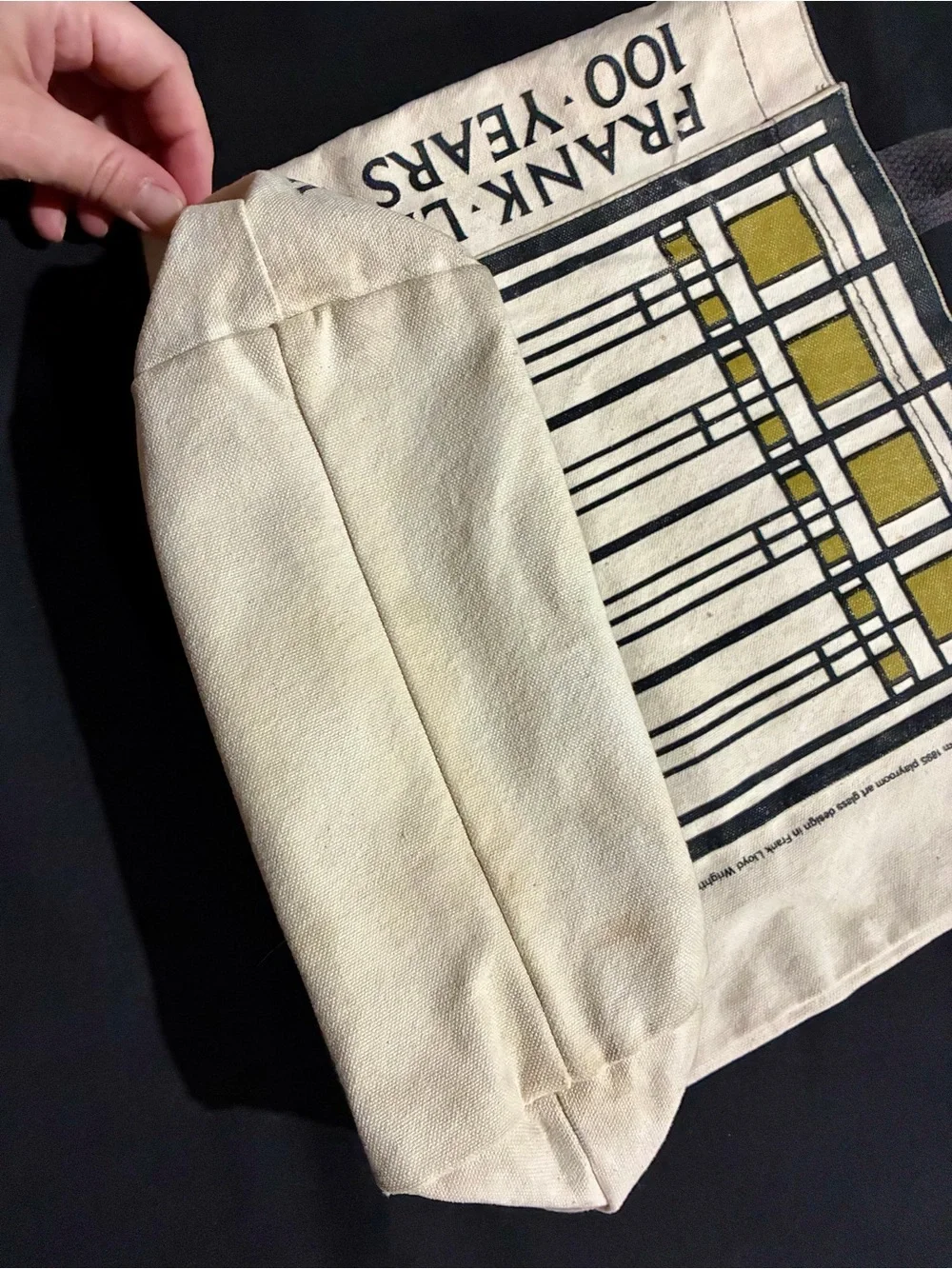 Vintage 1989 Frank Lloyd Wright Canvas Tote Bag